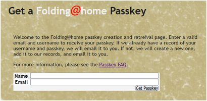 Get a Folding@gome Passkey !