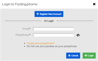 Popup Login Client F@h V8